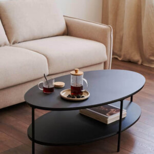طاولة قهوة مودرن - تصميم صناعي أنيق بطول 110 سم