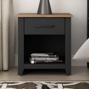 كومود خشب ام دي اف مع رف مفتوح ودرج